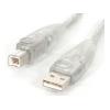 Startech 10FT TRANSPARENT USB 2.0 RATED CABLE USB AB