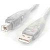 Startech 15FT TRANSPARENT USB 2.0 RATED CABLE USB A / B