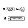 Startech 6in adapter cable f/sv821 adapts ports on sv821 to vga &