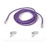 Belkin 7ft cat5e purple patch cord snagless