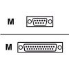 APC serial adapter db9 male to db25m molded w/thumbscrews