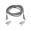 Belkin 3ft fast cat5e gray patch cord snagless