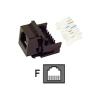 Belkin TOOL FREE RJ12 KEYSTONE JACK W/ LOCKING TAB BLK