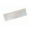 Adesso FOLDABLE FULL-SIZED PS/2 WHITE SPILL-RESISTANT KEYBOARD