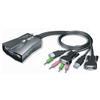 Tripp Lite 2-Port All-in-One USB KVM Switch with Audio and Built-in Cabling
